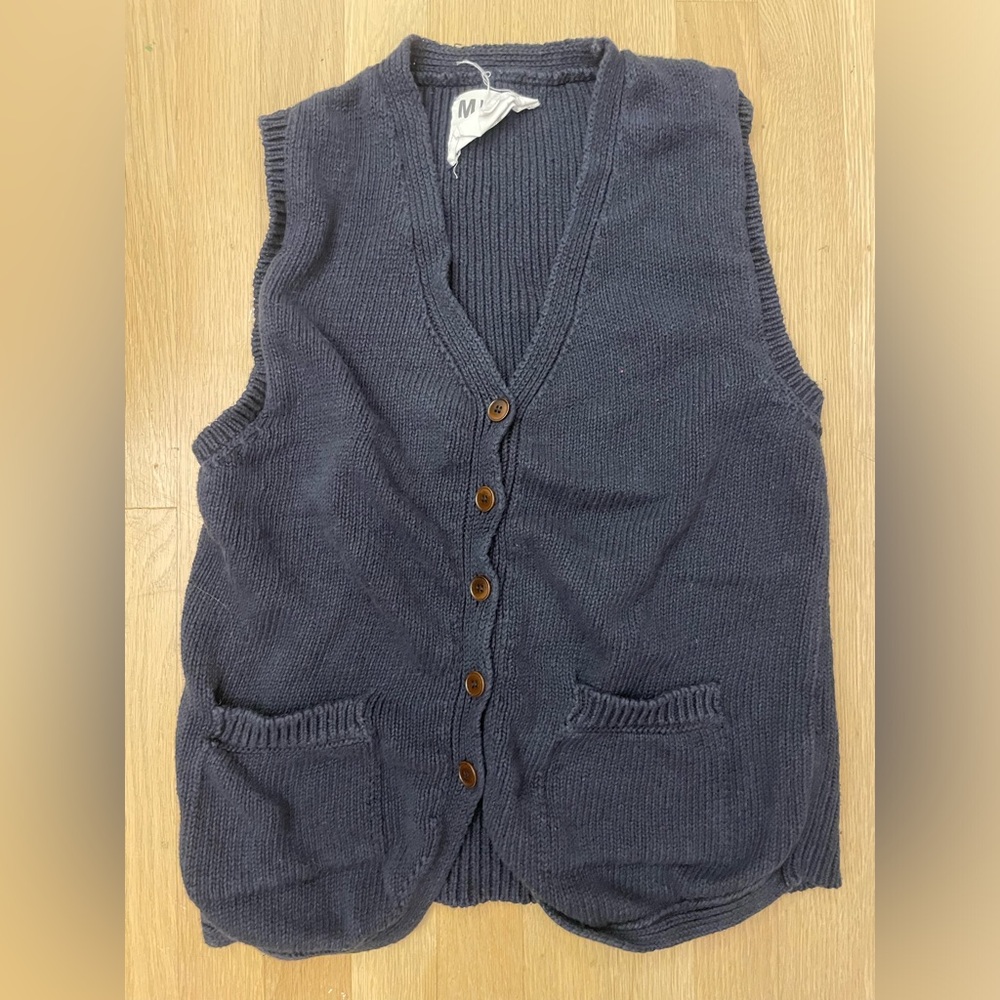 MHL navy blue knit vest/waistcoast
